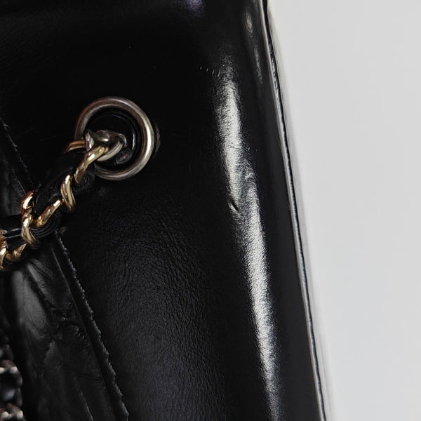 GABRIELLE Small Quilted Calfskin Black