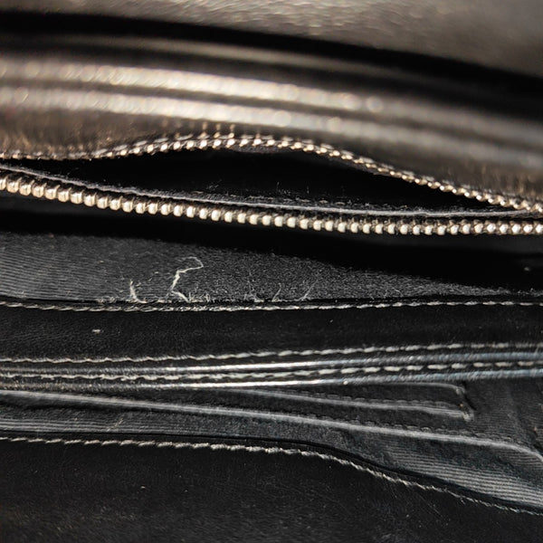 LOULOU Extra Small Chevron Calfskin Black