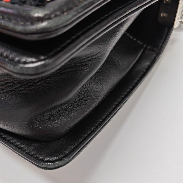 BOY CHANEL Small Quilted Lambskin Black