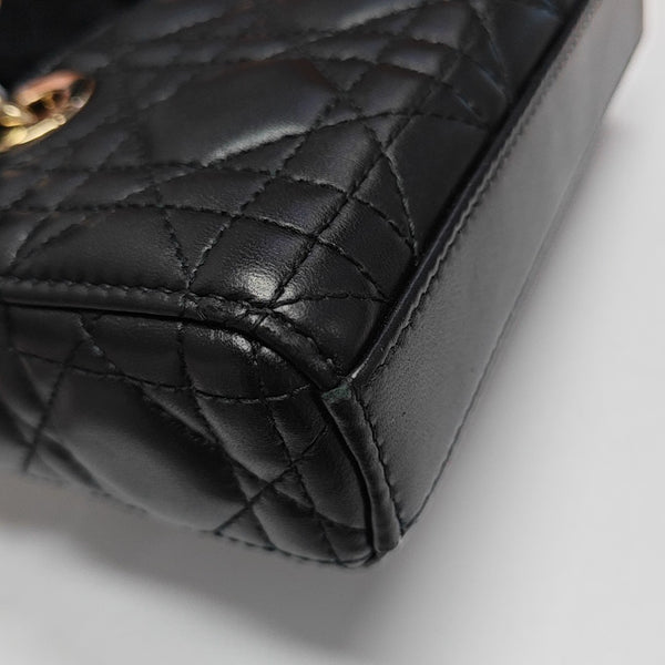 Lady D-Joy Super Mini Cannage Lambskin Black