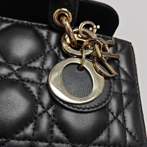 Lady D-Joy Super Mini Cannage Lambskin Black