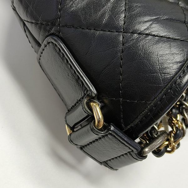 GABRIELLE Large Quilted Calfskin Black