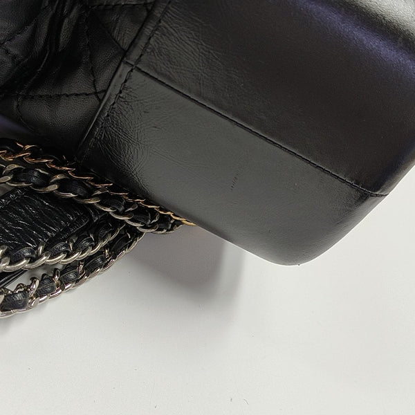 GABRIELLE Large Quilted Calfskin Black