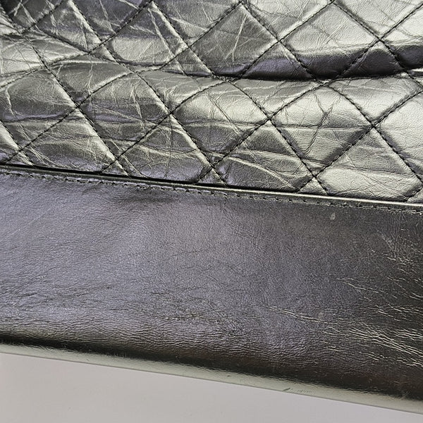 GABRIELLE Large Quilted Calfskin Black