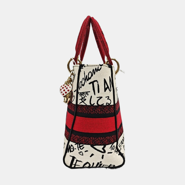 Lady Dior Medium Canvas White