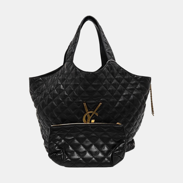 ICARE Extra Large Quilted Lambskin Black
