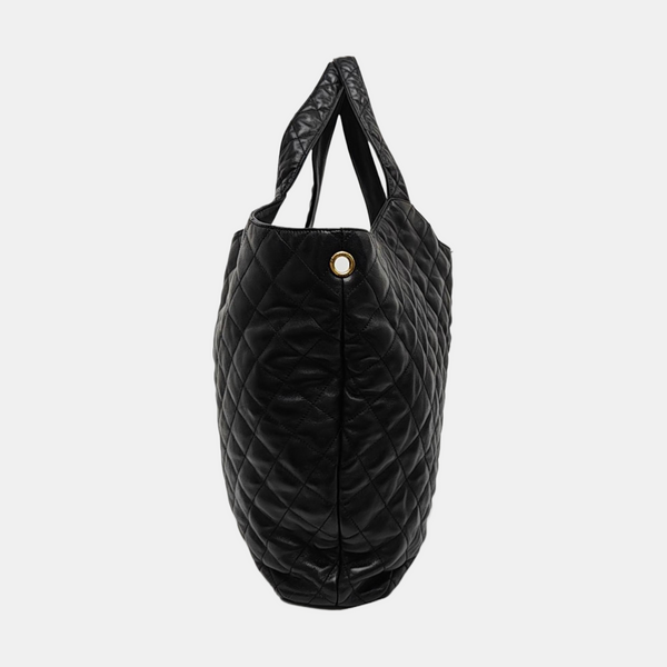ICARE Extra Large Quilted Lambskin Black