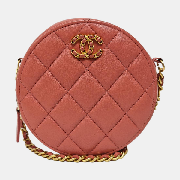 CHANEL 19 Small Quilted Lambskin Pink