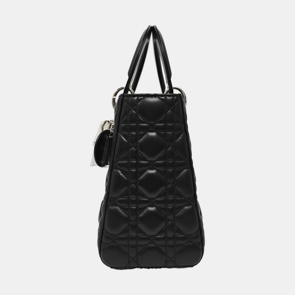 Lady Dior Medium Cannage Lambskin Black