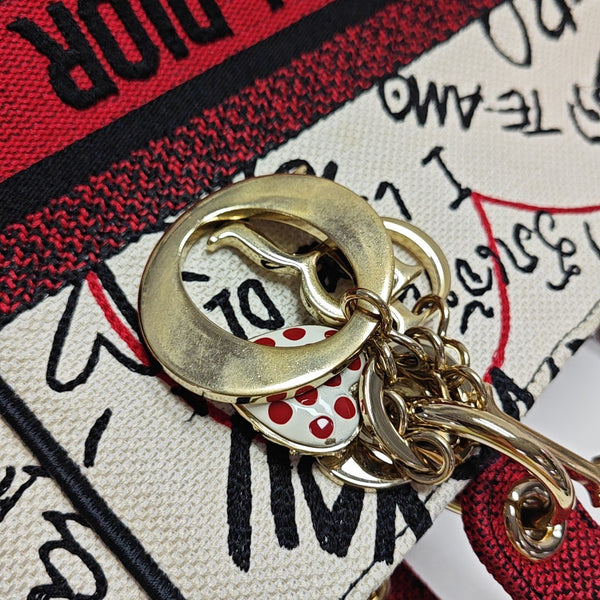 Lady Dior Medium Canvas White
