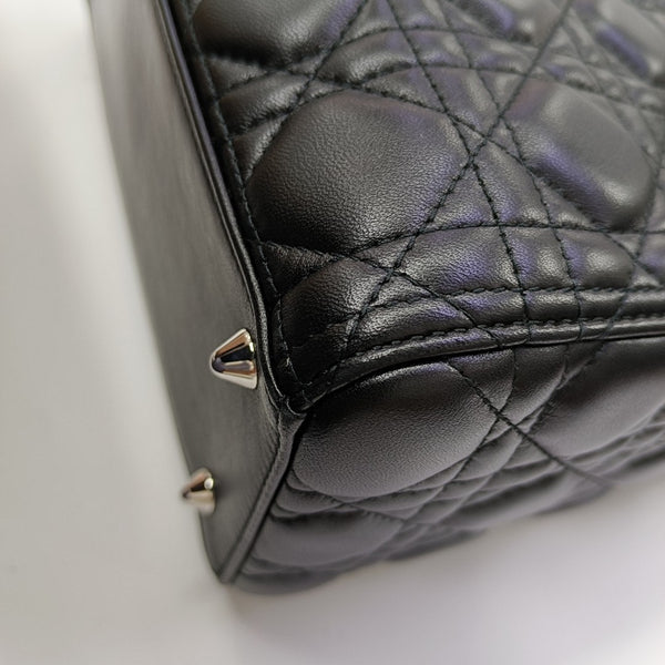 Lady Dior Medium Cannage Lambskin Black