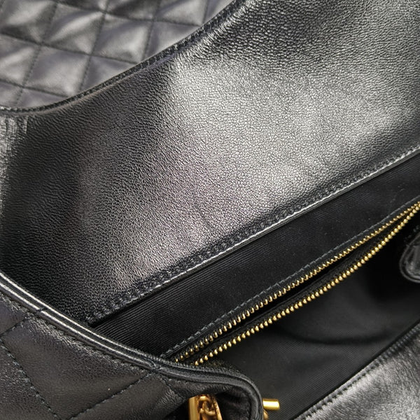 ICARE Extra Large Quilted Lambskin Black