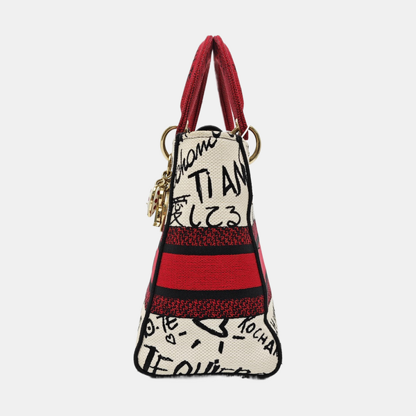 Lady Dior Medium Canvas White