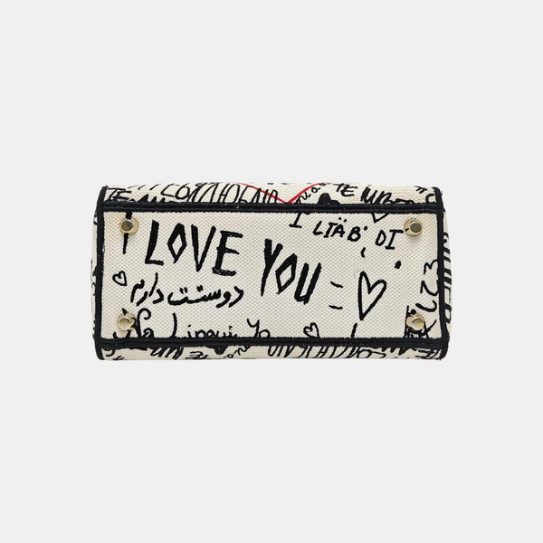 Lady Dior Medium Canvas White