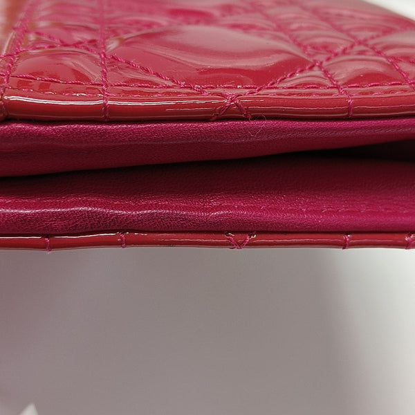 Lady Dior Small Cannage Patent Leather Red