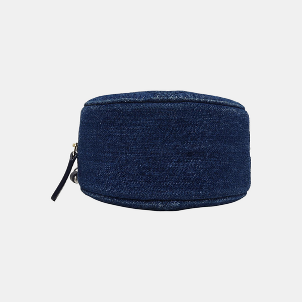 CHANEL 19 Small Quilted Denim Blue