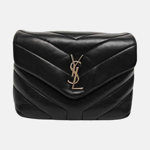 LOULOU Extra Small Chevron Calfskin Black