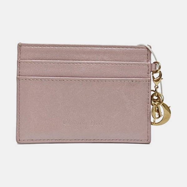 Lady Dior Quilted Lambskin Pink Card Holder