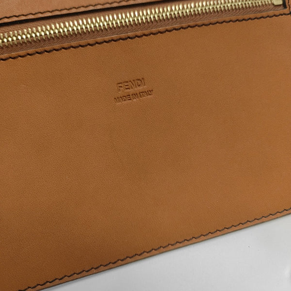Calfskin Shoulder Bag Brown