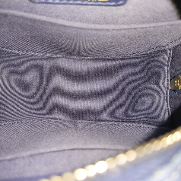CHANEL 19 Small Quilted Denim Blue