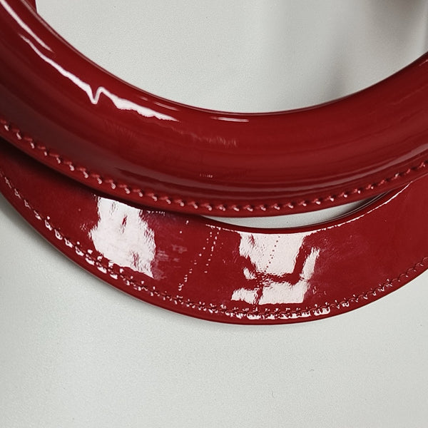 Lady Dior Medium Cannage Patent Leather Red