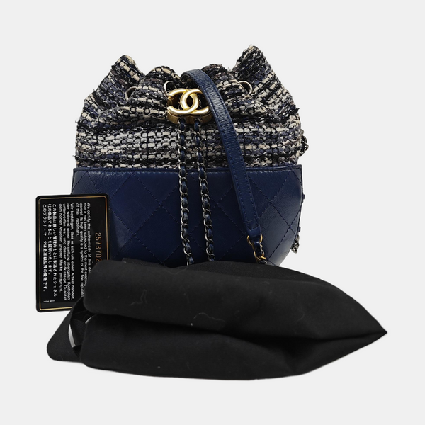 GABRIELLE Small Quilted Wool Blue