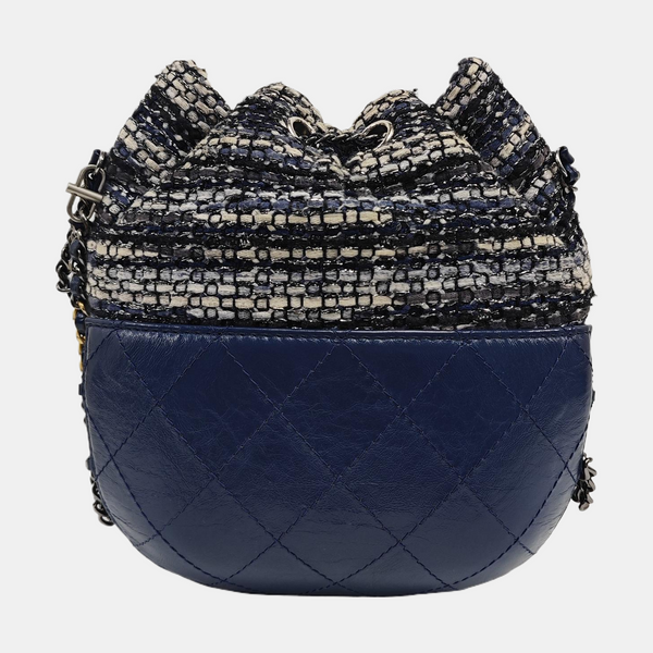 GABRIELLE Small Quilted Wool Blue