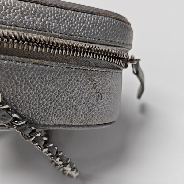 FILIGREE Small Quilted Grained Calfskin Silver