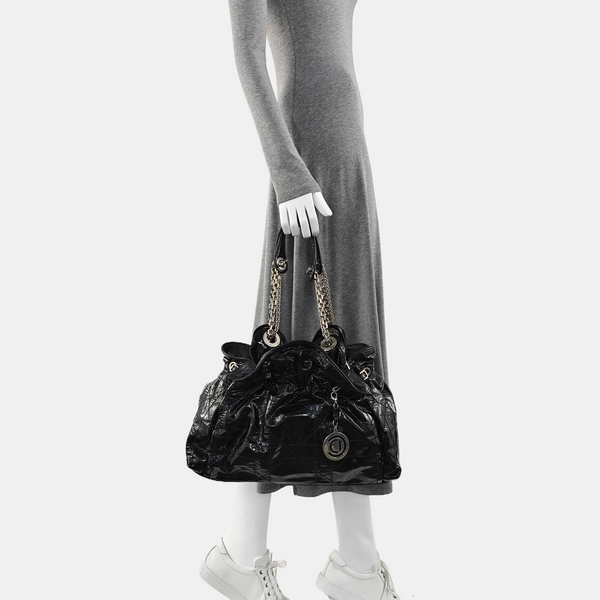 Le Trente Large Cannage Patent Leather Black