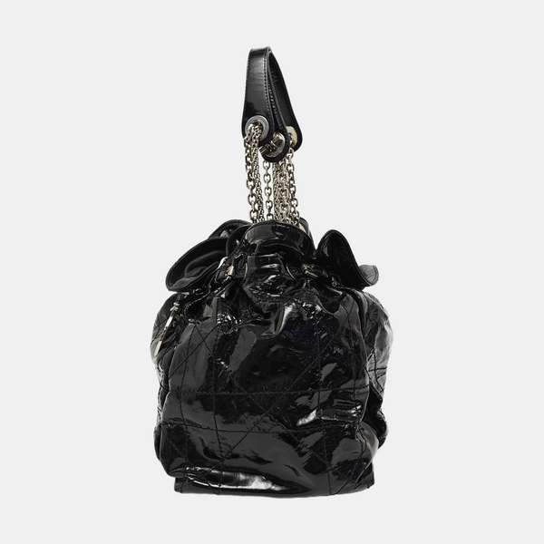 Le Trente Large Cannage Patent Leather Black