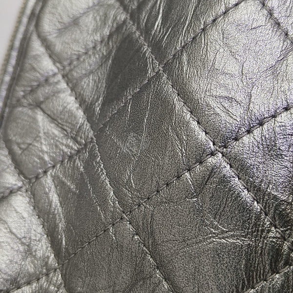 GABRIELLE Medium Quilted Calfskin Silver