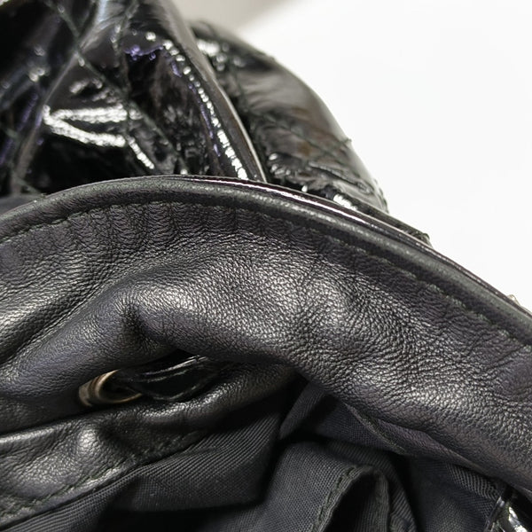 Le Trente Large Cannage Patent Leather Black