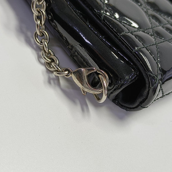 Miss Dior Cannage Patent Leather Black