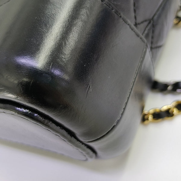 GABRIELLE Small Quilted Vintage Calf Black