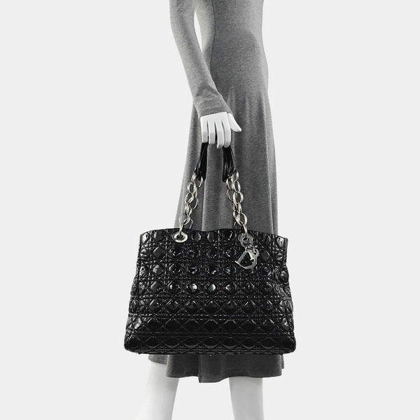 Dior Soft Cannage Patent Leather Black