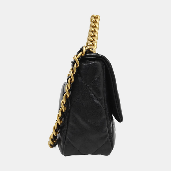 CHANEL 19 Small Quilted Lambskin Black