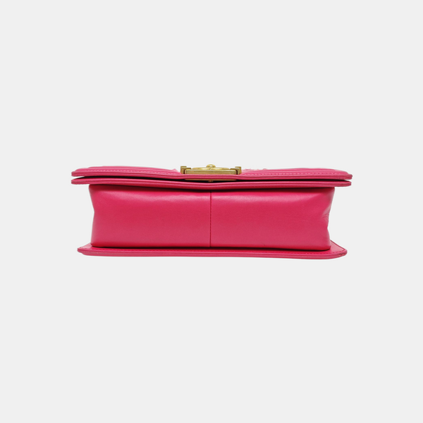 BOY CHANEL Medium Quilted Red