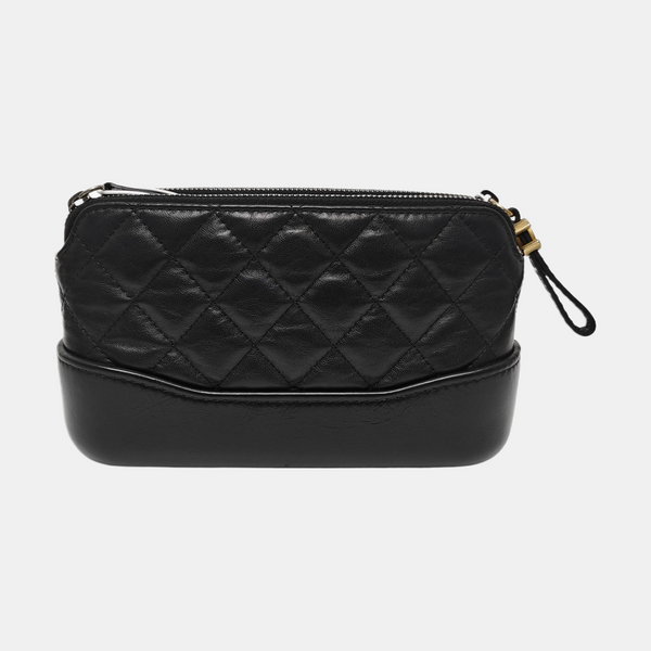 GABRIELLE Mini Quilted Lambskin Black