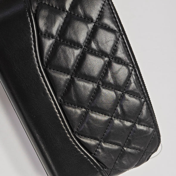GABRIELLE Mini Quilted Lambskin Black