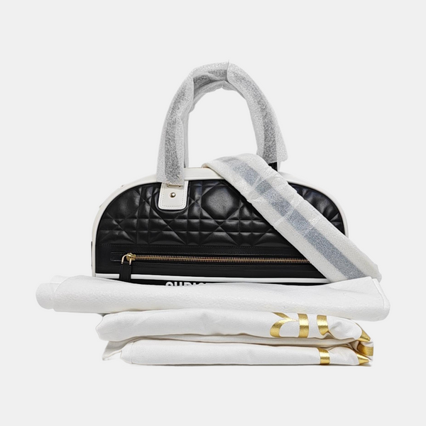 Vibe Medium Cannage Calfskin Black