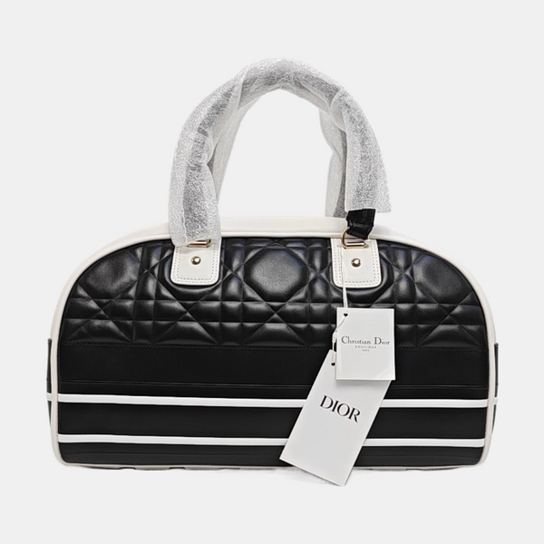 Vibe Medium Cannage Calfskin Black