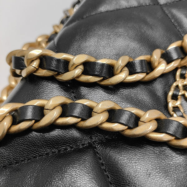CHANEL 19 Small Quilted Lambskin Black