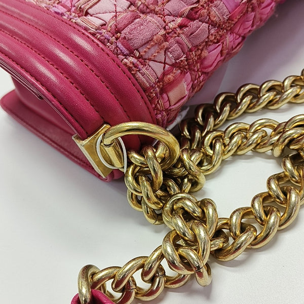 BOY CHANEL Medium Quilted Red