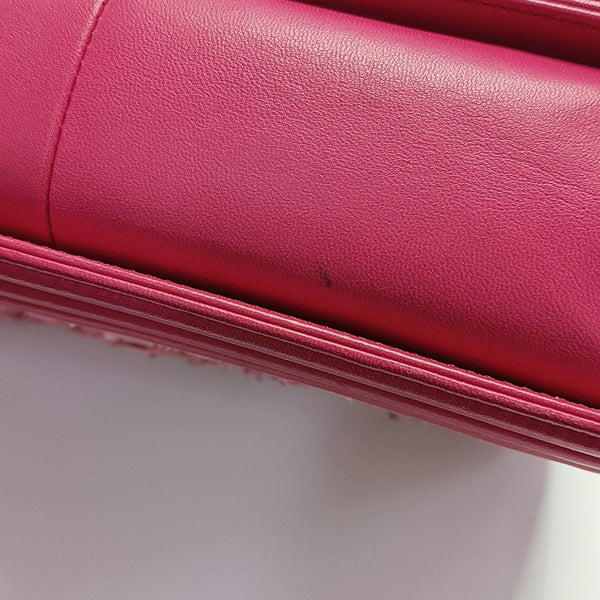 BOY CHANEL Medium Quilted Red
