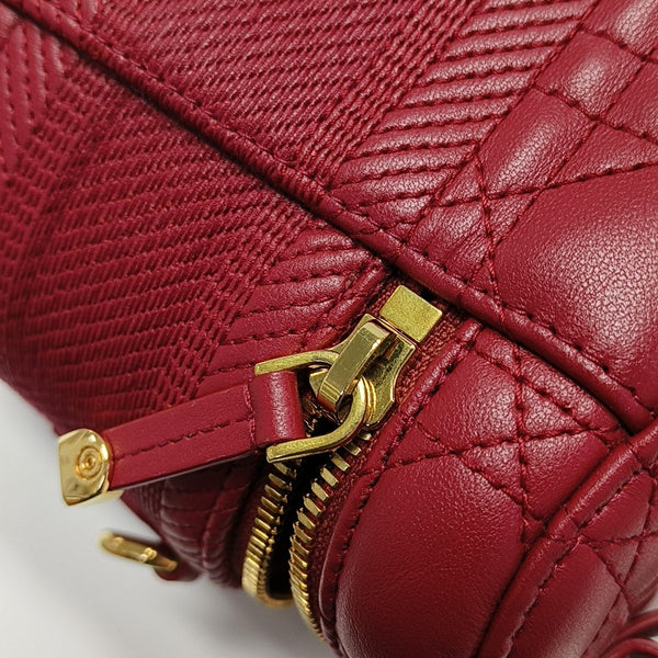 Travel Vanity Small Cannage Lambskin Red