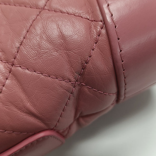 GABRIELLE Small Quilted Calfskin Red