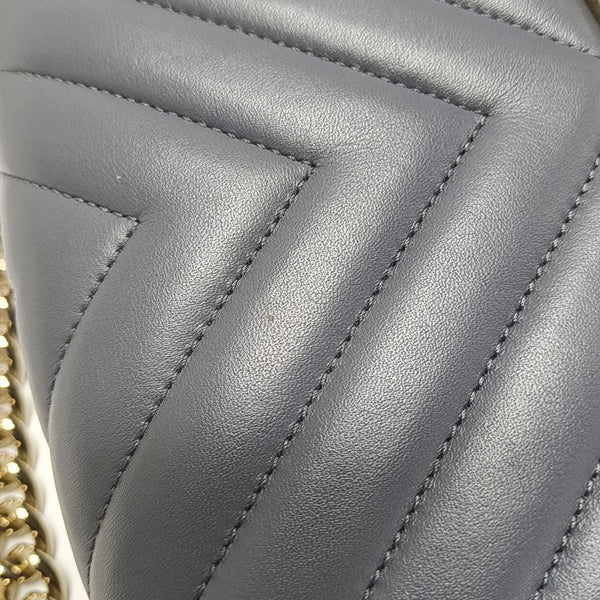 BOY CHANEL Medium Chevron Calfskin Blue
