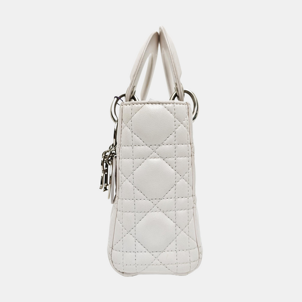 Lady Dior Mini Cannage Lambskin White