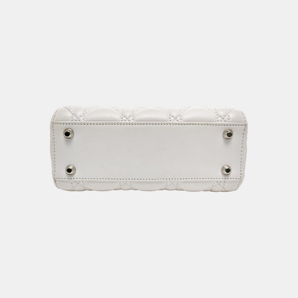Lady Dior Mini Cannage Lambskin White