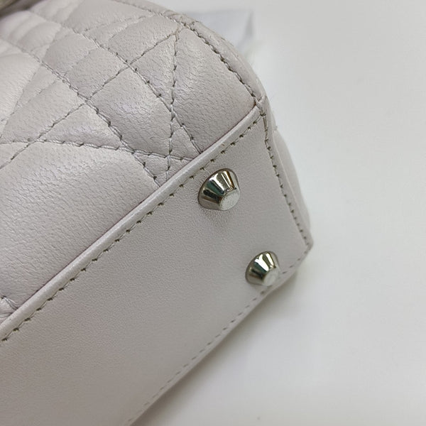 Lady Dior Mini Cannage Lambskin White